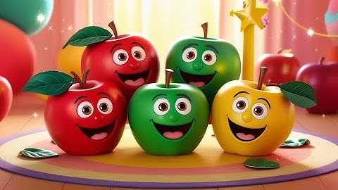 Apple Colors Song for Kids | Red, Green, and Yellow Apples | Fun & Educational Songs
