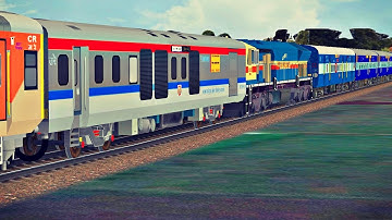 TWO TRAINS || SAME TRACK || SAME TIME Indian Train Simulator