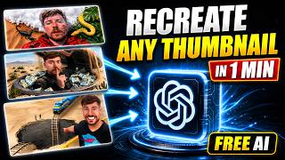 Recreate Any YouTube Thumbnail in 1 Minute | FREE AI |  #thumbnail #ai #youtubethumbnail #aitools