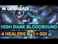 High Rank Bloodbound Luna Build! 4 Knights 4 Healers + 4 Warlocks! | Dota Underlords