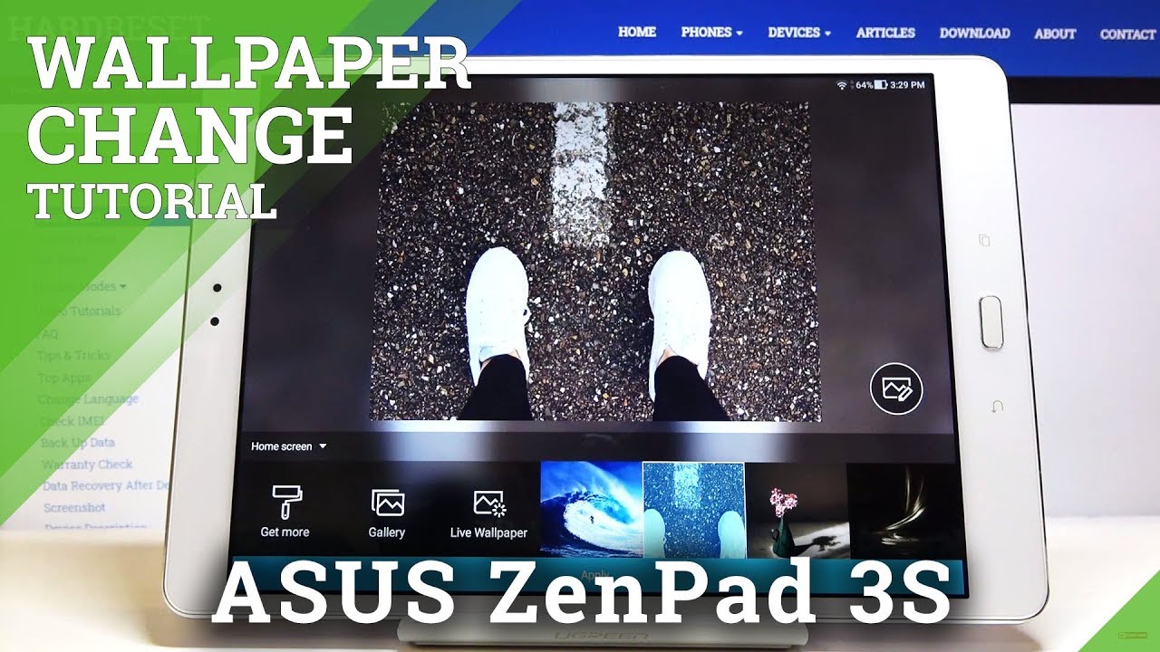 How To Change Wallpaper In Asus Zenpad 3s Refresh Screen Look Youtube