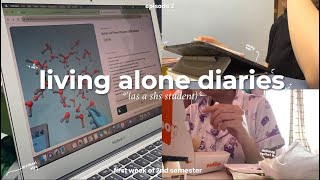 living alone/dorm diaries ep 2🌷 - first week of second semester 💌
