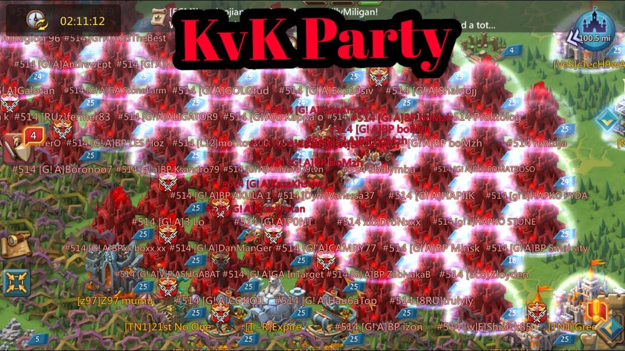 KvK party k511 || Lords mobile