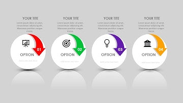 Create 4 circles with curved arrow design in PowerPoint