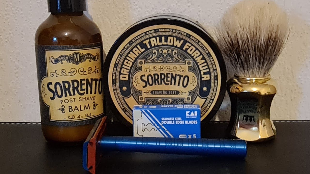 Henson razor:kai blade: moon soap sorrento soap&balm. - YouTube