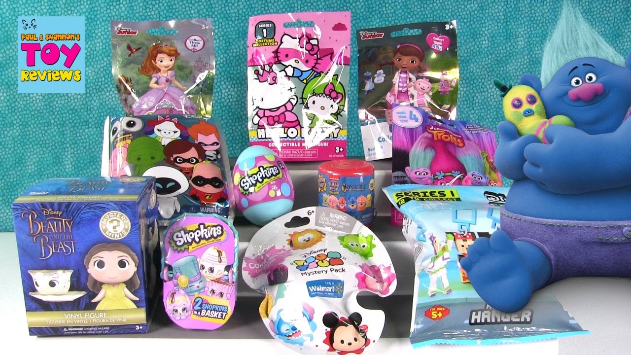 kawaii emoticons Disney Crossy Road Trolls Shopkins Surprise Egg Mashems Fashems Toy Blind Bag Opening | PSToyReviews