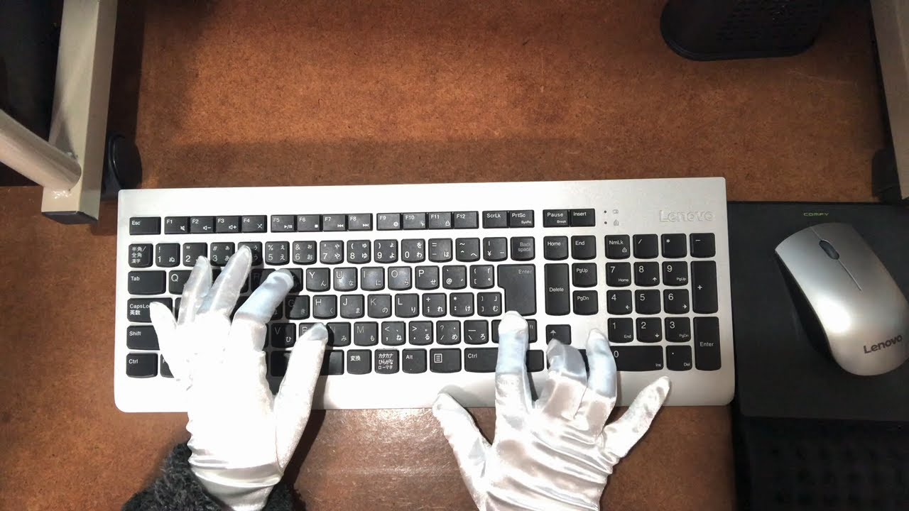 白のサテングローブ 手袋 でキーボードタイピング Keyboard Typing With White Satin Gloves 153 Youtube