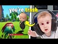 I Pretended My BABY Played Fortnite Squad Fill...