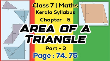 class 7 maths chapter 5 area of a triangle page 74 75 kerala syllabus part 3