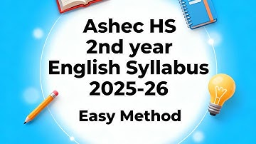 ASHEC HS second year English Syllabus 2025-26
