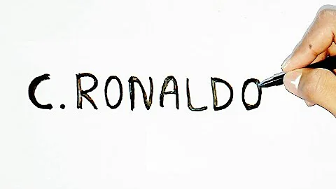 WOW, how to turn words C.RONALDO into Cristiano Ronaldo Drawing / how to draw ronaldo very easily
