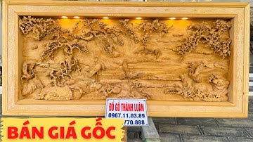 GIÁ GỐC | Tranh Tùng Hạc Diên Niên Gỗ Gụ Siêu Víp Đồ Gỗ Thành Luân