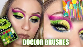 Docolor Brushes Neon Eyeshadow Palette Review Tutorial Affordable Makeup Brushes