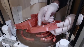 Printing Prusa Face shields  3 stacks of 4 at a time. Maybe pushing it