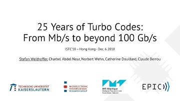 25 Years of Turbo Codes: From Mb/s to beyond 100 Gb/s [ISTC18]