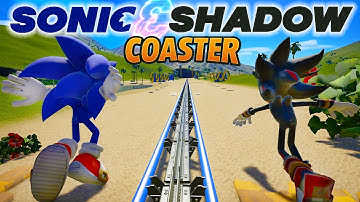 SONIC VS SHADOW! Roller Coaster Race (POV, Front Seat)