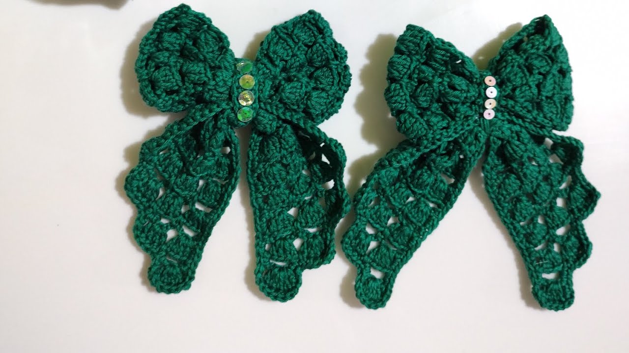 Laço de Crochê para Cabelo passo a passo#passoapasso 