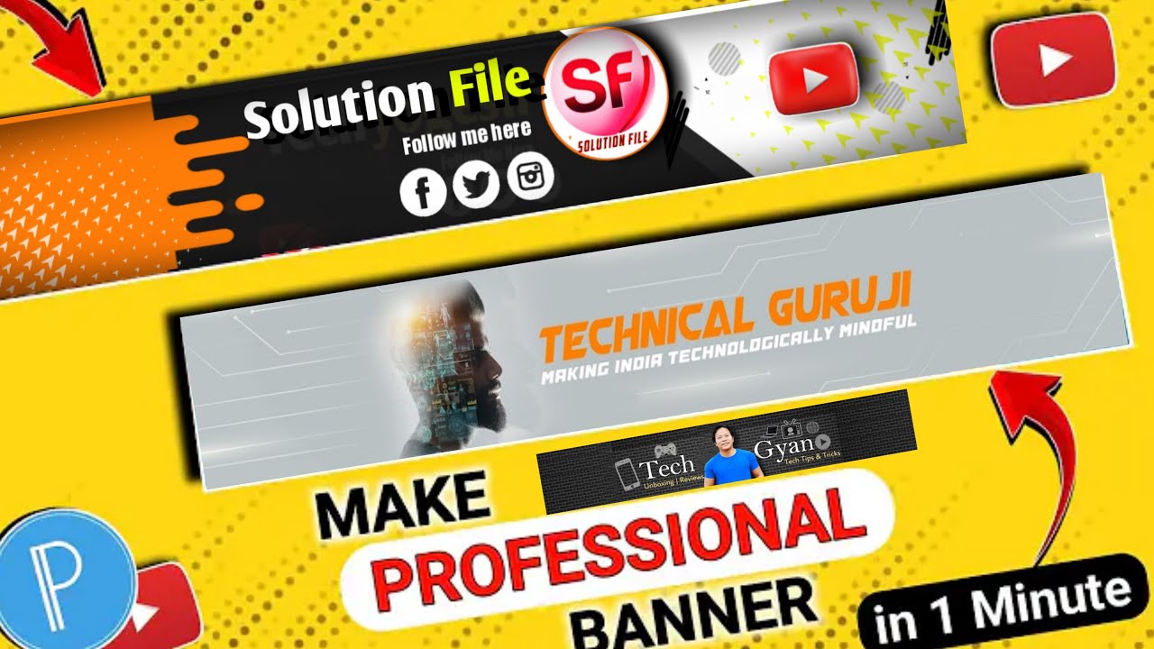 How to create banner for YouTube Channel YouTube channel ke liye