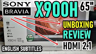 Sony X900H (X90H, XH9005, X90CH, X907H) UNBOXING REVIEW - Tiene HDMI 2.1 Smart TV Bravia