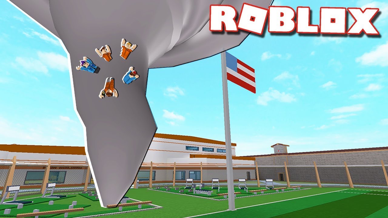 Roblox Adventures Tornado Destroys The Prison Roblox Jailbreak Youtube - roblox tornado texas video