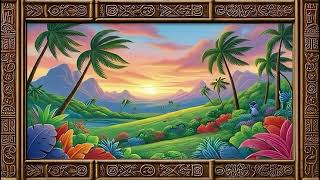 *SILENT* Relaxing Tropical Island Painting | 1 Hour Ambient Art for TV or Desktop screenshot 5