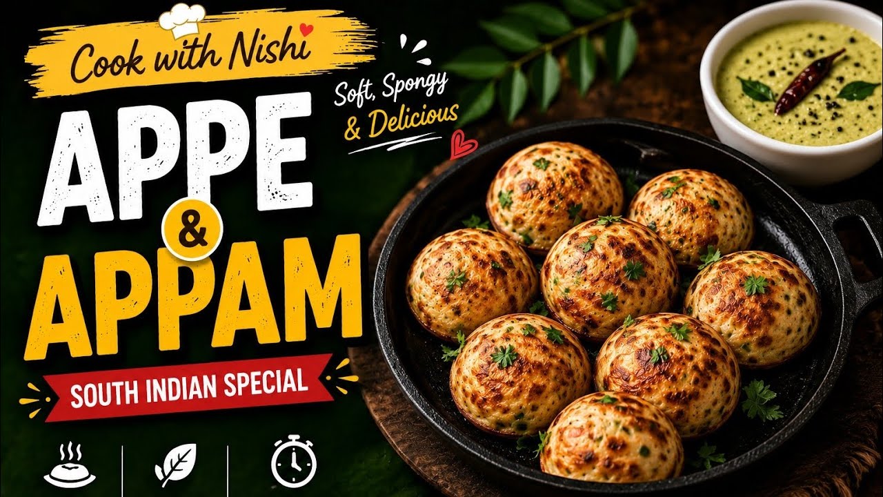 Soft & Crispy Homemade Appe and appam with coconut chutney 😍 - YouTube