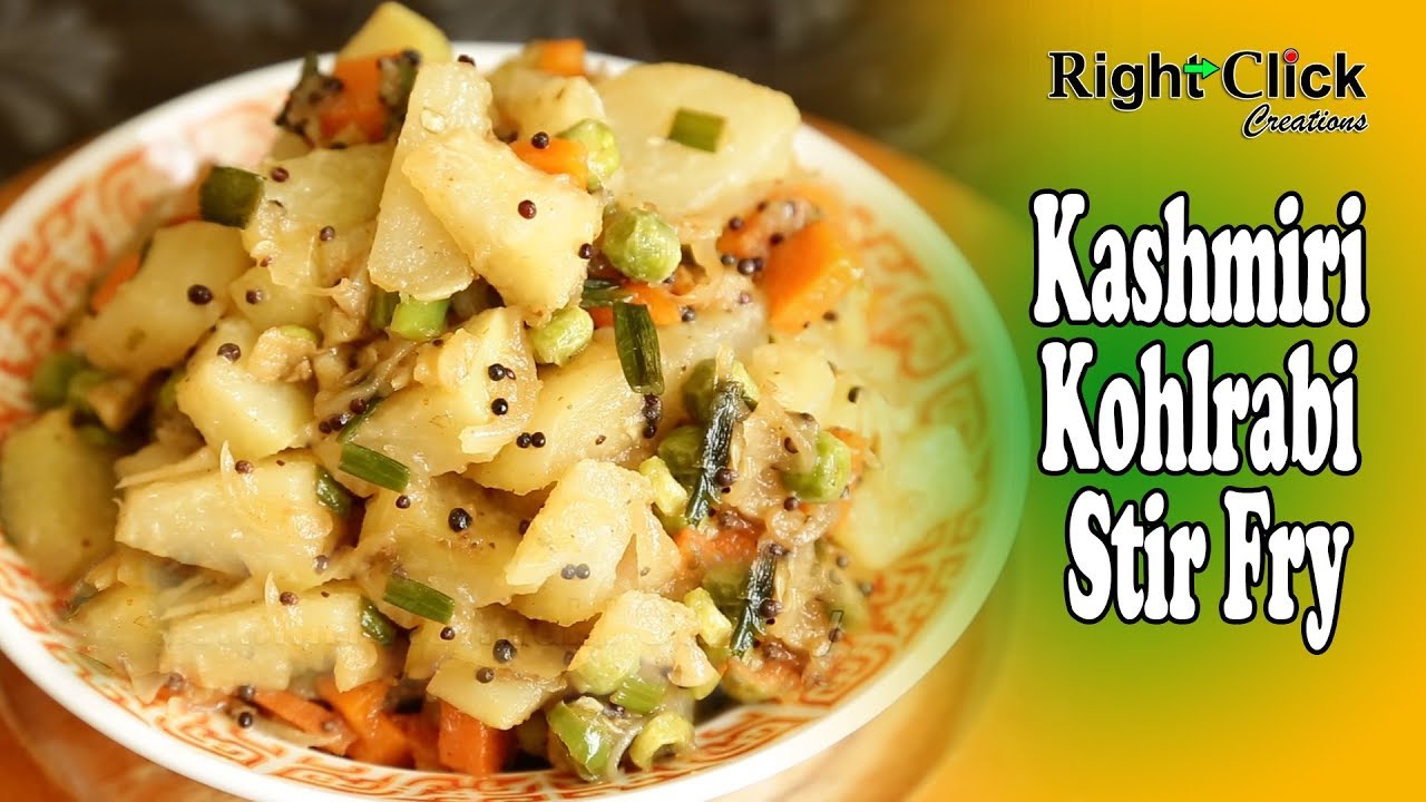 Kashmiri Kohlrabi Stir Fry A Sikkim special recipe. Very good