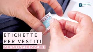 Etichette adesive personalizzate per vestiti, resistenti in lavatrice e asciugatrice - Stellasticker