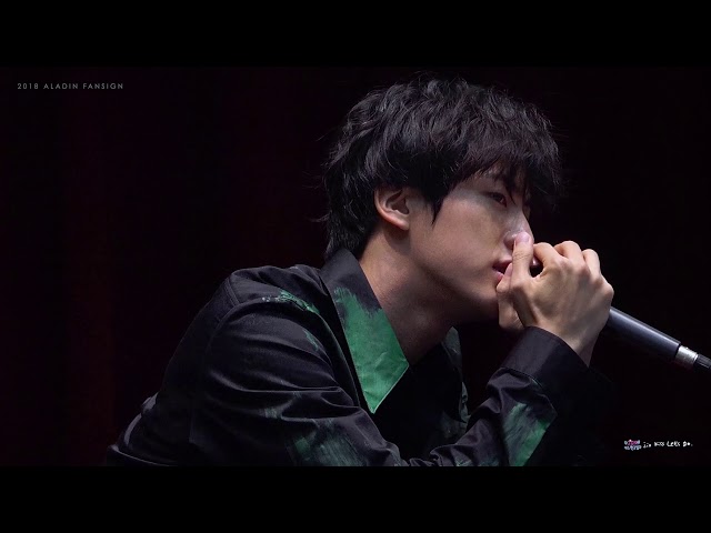 4K]180527 Aladin fansign Jin - PART 2 Talking & Handsome Moments