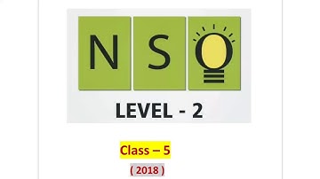 NSO Level 2 Class 5 2018 Question paper