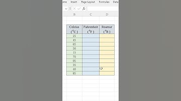 Cara Konversi Suhu di Excel #Shorts