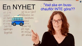 How to learn swedish - En nyhet med hörförståelse, ord, frågor och svar. Med undertexter.