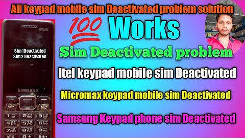 How to Solve Sim Deactivated all keypad Mobile | Micromax Mobile Sim Deactivated Problems in Hindi