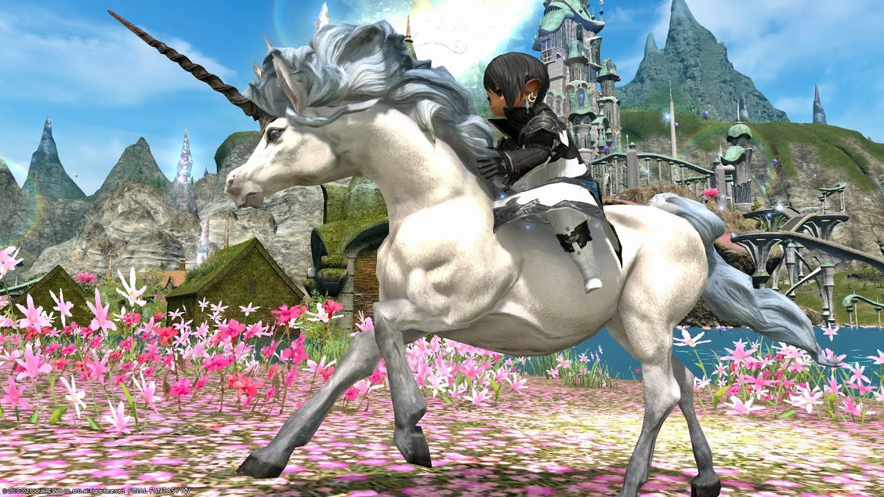 マウント『ユニコーン』（幻術士 Lv 30 サブクエスト報酬）Final Fantasy XIV YouTube