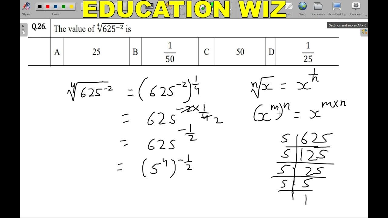 the-value-of-4th-root-of-625-2-is-the-value-of-4-625-2-youtube