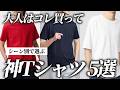 【30代40代】シーン別で選ぶ大人の神Tシャツはこの5点！プチプラ/セレショ/ビジカジ/綺麗め/アウトドアに合うTシャツを厳選！