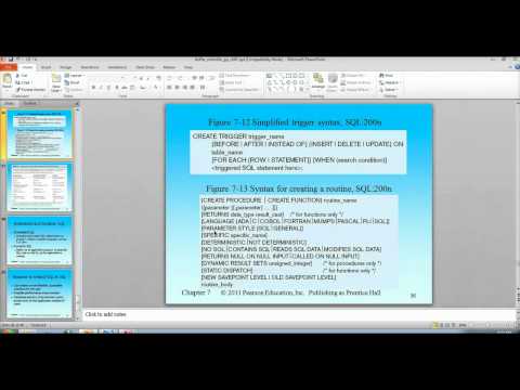 Chapter 7 - Routine/Trigger syntax