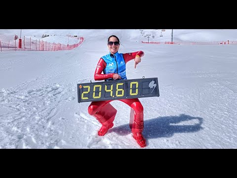Marta Visa, nuevo récord de España de esquí  de velocidad 204,66 km/h en Vars