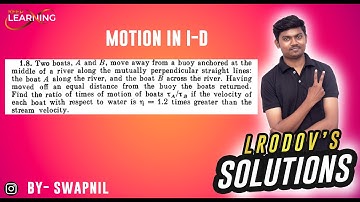 1.8. Two boats, A and B, move away from a buoy anchored at the middle of a river along the mutually
