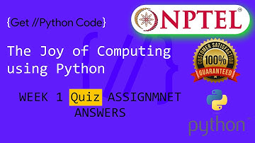 NPTEL The  Joy of Computing using Python week 1 quiz assignment answer