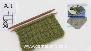 How to work the cloth with a textured pattern in DROPS Extra 0-1509