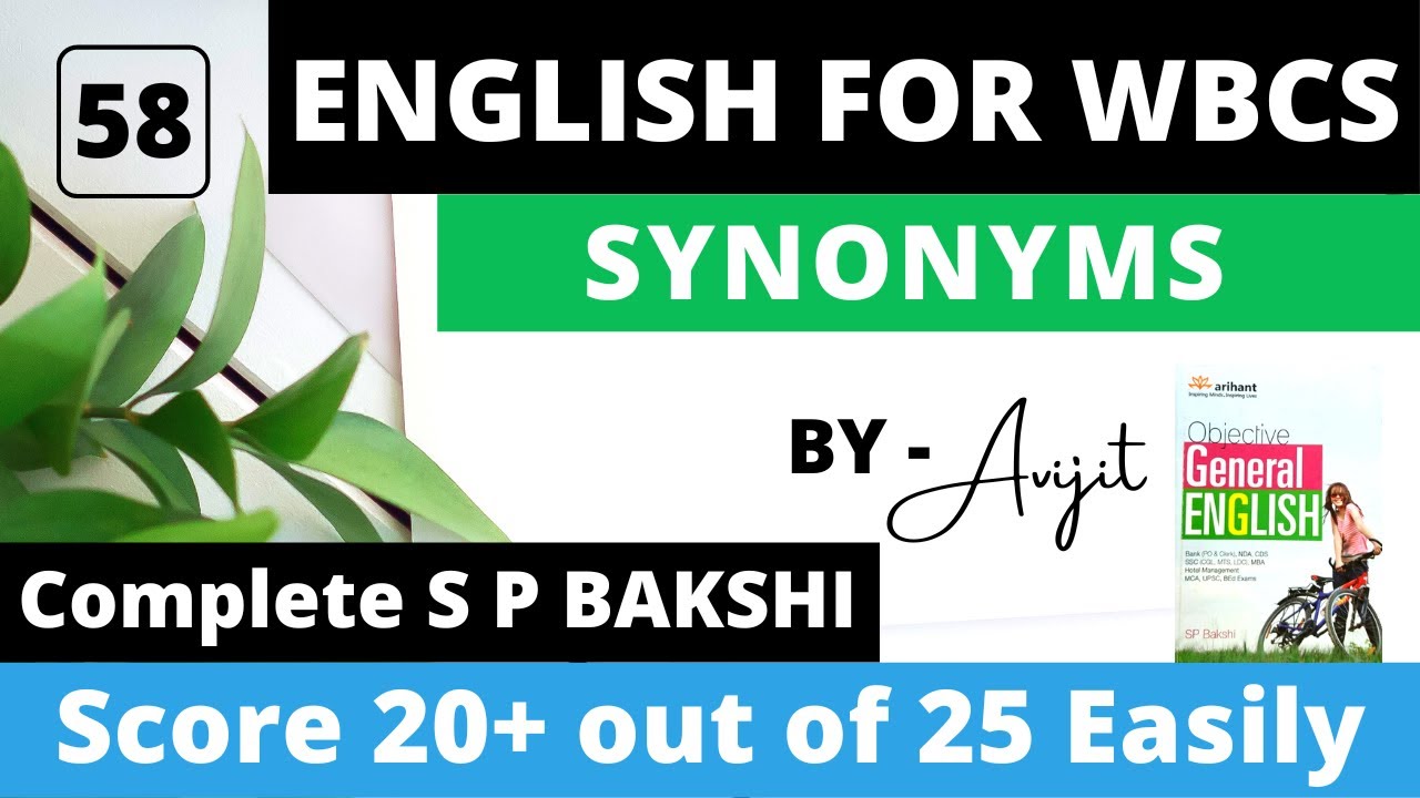 Synonyms. Part - 58.  