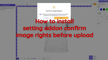 [Wordpress platform] How to install, setting addon confirm image rights before upload