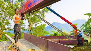 The workers every BOSS wants, control the crane to handle broken electric poles | Trần Diệu Linh