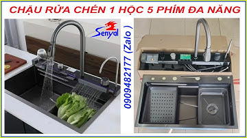 Chậu rửa chén 1 hộc đa năng  | Bồn rửa bát 5 phím - Thiết bị vệ sinh cao cấp Senyal Việt Nam