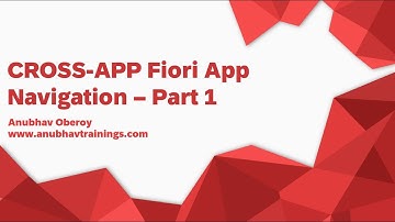 Part 1 Cross-App Fiori Navigation | Navigate from your Custom Fiori App to Standard App