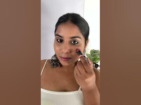 Wedding Guest Makeup Tutorial In Blue Saree image