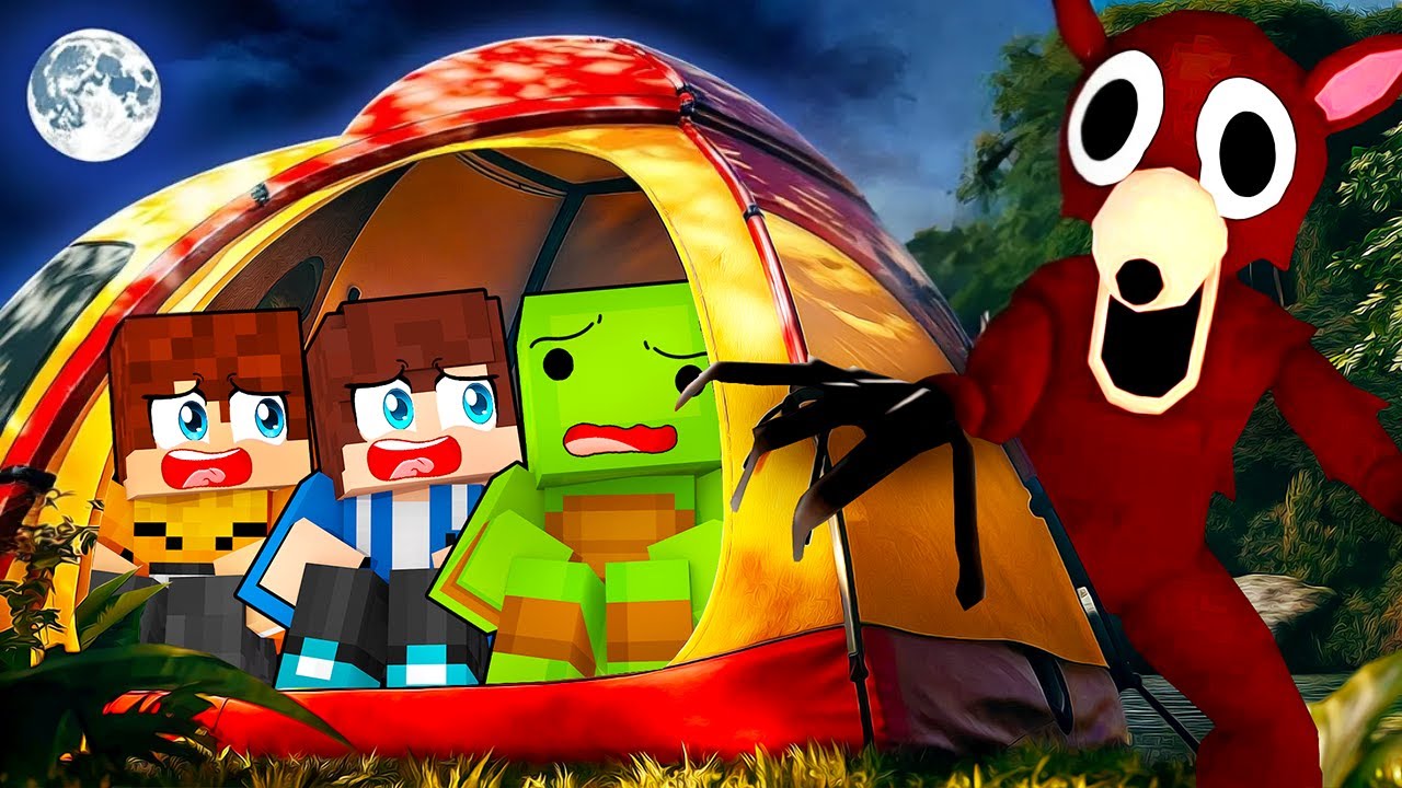 SPĘDZILIŚMY NOC w NAMIOCIE i STAŁO SIĘ TO... w Minecraft!