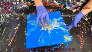 86.Flick N Spin Dutch Blow Out Acrylic Pouring Technique #paintpouring #acrylicpaint #dutchpour