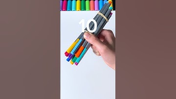 1 Pen VS 5 Pens VS 10 Pens… (#shorts)